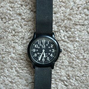 Men’s vintage black/white‎ adjustable rope bracelet watch one size